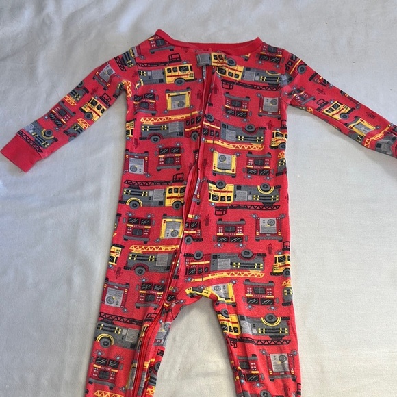Simple Joys by Carter's - Red Fire Truck Onesie Sleeper - Picture 1 of 4